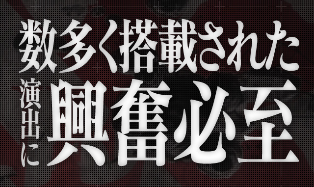 数多く搭載された演出に興奮必死