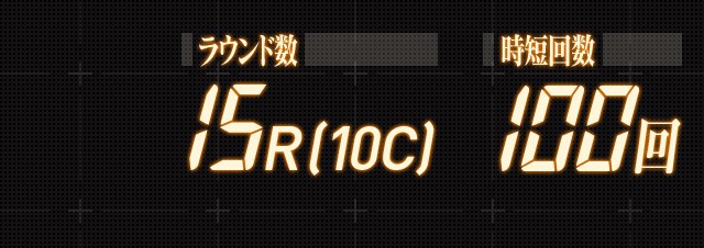 ラウンド数15R(10C) 時短回数100回